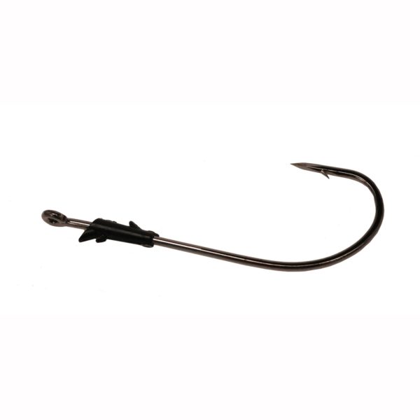 Trokar Light Wire Finesse Worm Hook – Platinum Black, Size 2-0 (Per 6)
