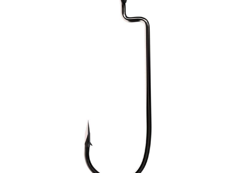 Trokar Worm Hook HD – Platinum Black, Size 2-0 (Per 6)