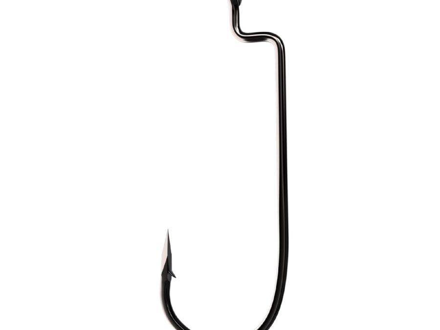Trokar Worm Hook HD – Platinum Black, Size 4-0 (Per 5)