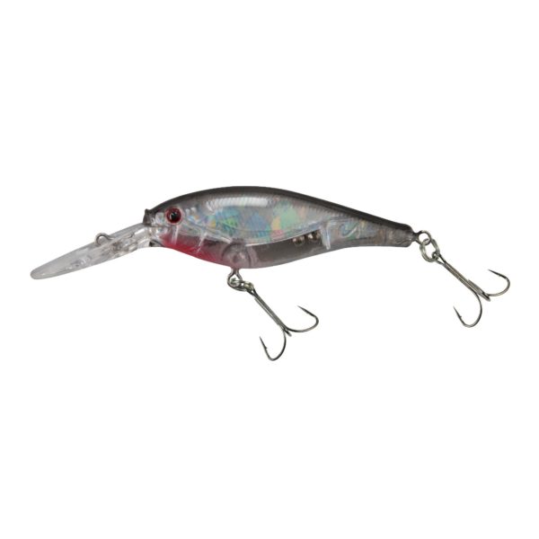 Flicker Shad Pro Flash Hard Bait – 2 3-4″ Length, 11′-13′ Swimming Depth, 2 Hooks, Flashy Silver, Per 1
