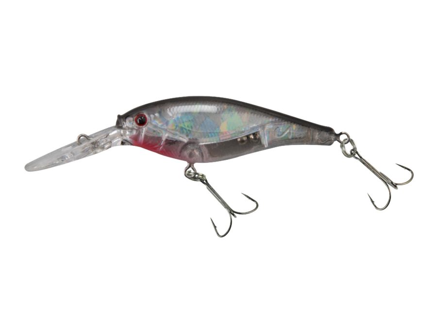 Flicker Shad Pro Flash Hard Bait – 2 3-4″ Length, 11′-13′ Swimming Depth, 2 Hooks, Flashy Silver, Per 1