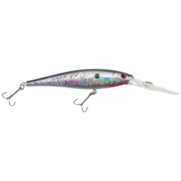 Flicker Minnow Pro Slick Hard Bait – 3 1-2″ Length, 18′-23′ Swimming Depth, 2 Hooks, Slick Mouse, Per 1