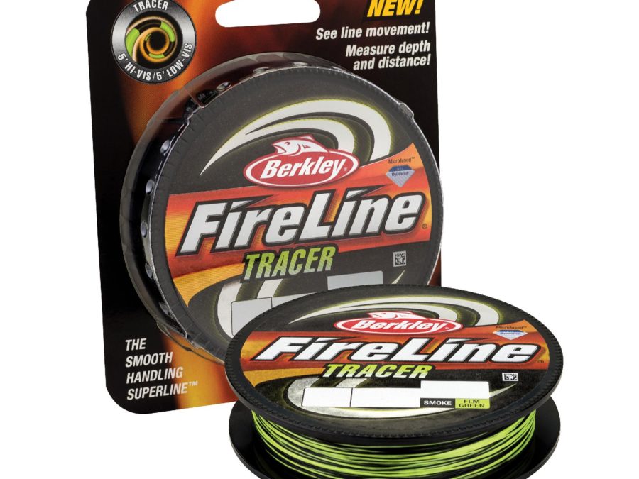 FireLine Fused Tracer Superline Line Spool – 300 Yards, 0.015″ Diameter, 30 lb Breaking Strength, Smoke-Flame Green