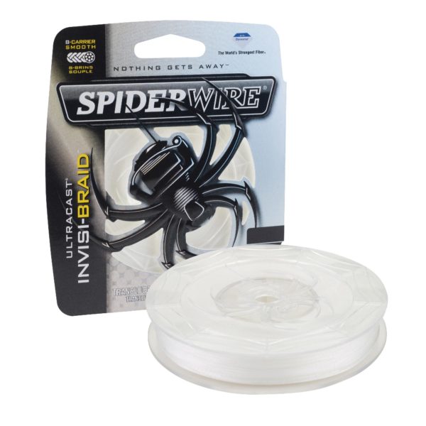 Ultracast Invisi-Braid Superline Line Spool – 300 Yards, 0.015″ Diameter, 50 lbs Break Strength, Translucent