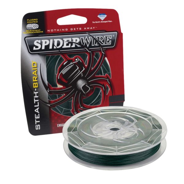 Stealth Braid Superline Line Spool – 500 Yards, 0.0085″ Diameter, 15 lbs Break Strength, Moss Green