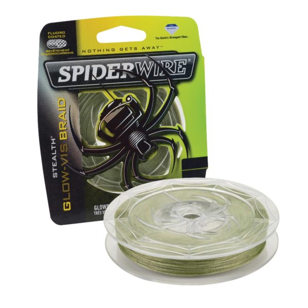 Stealth Braid Superline Line Spool – 300 Yards, 0.008″ Diameter, 10 lbs Breaking Strength, Glow Vis Green