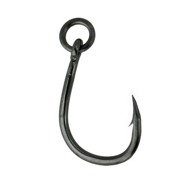 Live Bait Hook – Size 5-0, NS Black, Heavy Duty with Solid Ring, Per 4