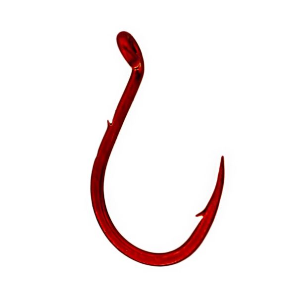 Single Egg Hook – Size 10, Barb On Shank, Red, Per 10