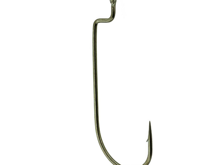 Worm Hook – Size 1-0, Bronze, Offset Shank, Per 6