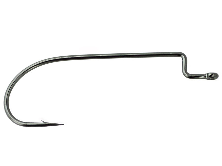 Worm Hook – Size 1, NS Black, Offset Shank, Per 6