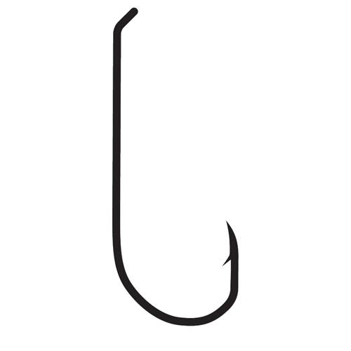 S10 Standard Down Eye Fly Hook – Size 16, NS Black, Per 25