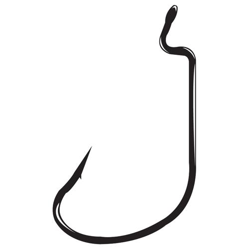 Worm Hook – Size 1, Offset Shank, G-Lock, NS Black, Per 6