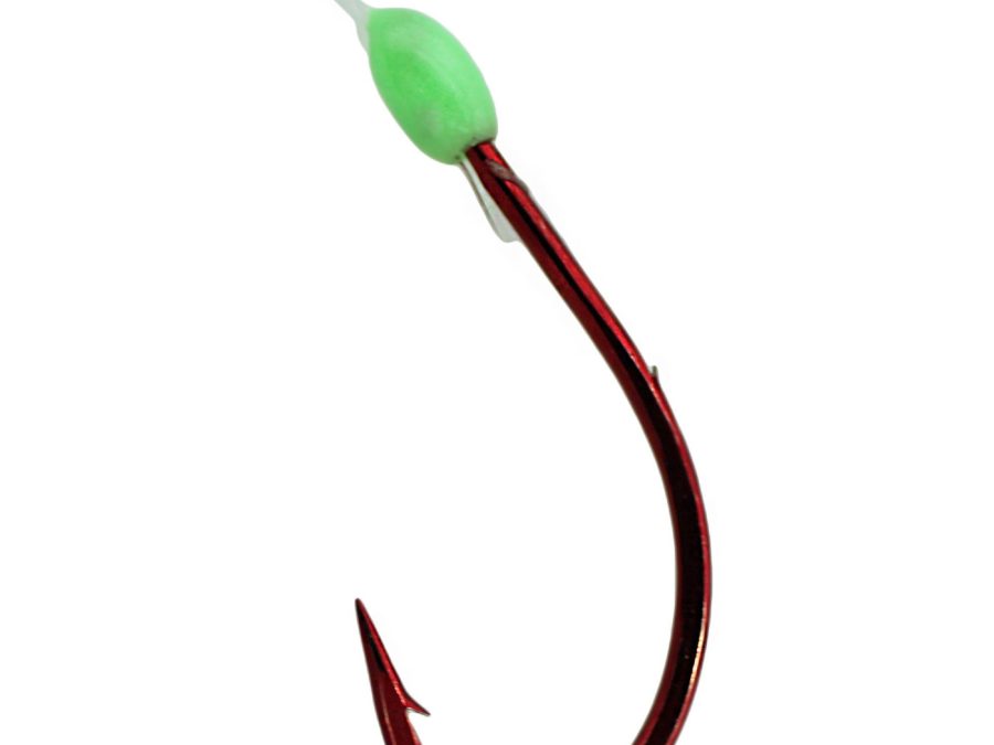 EWG Walleye Snell Hook – Size 6, Red, Per 3