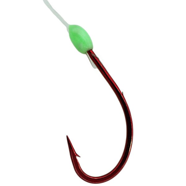 EWG Walleye Snell Hook – Size 2, Red, Per 3
