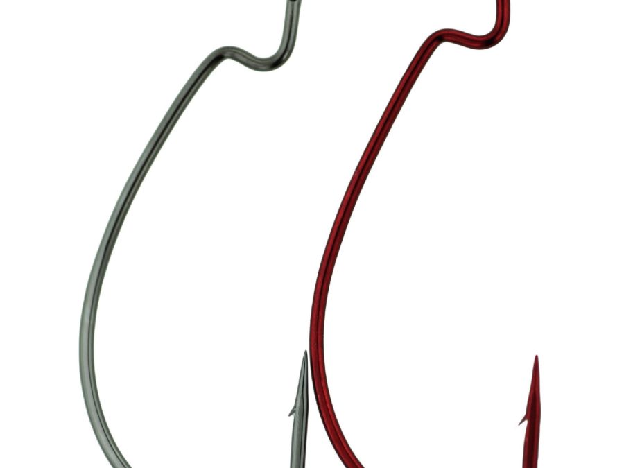 EWG Worm Hooks Sizes 2-0, 3-0, and 4-0, Assorted Colors, Per 25