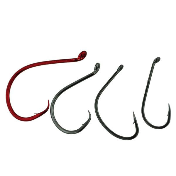 Catfish Hooks Sizes 1-0, 4-0, 6-0, and 8-0, Assorted Colors, Per 20