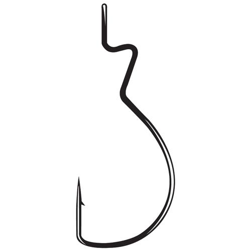 Worm Hook – Size 5-0, Skip Gap, NS Black, Skip Gap, Per 5