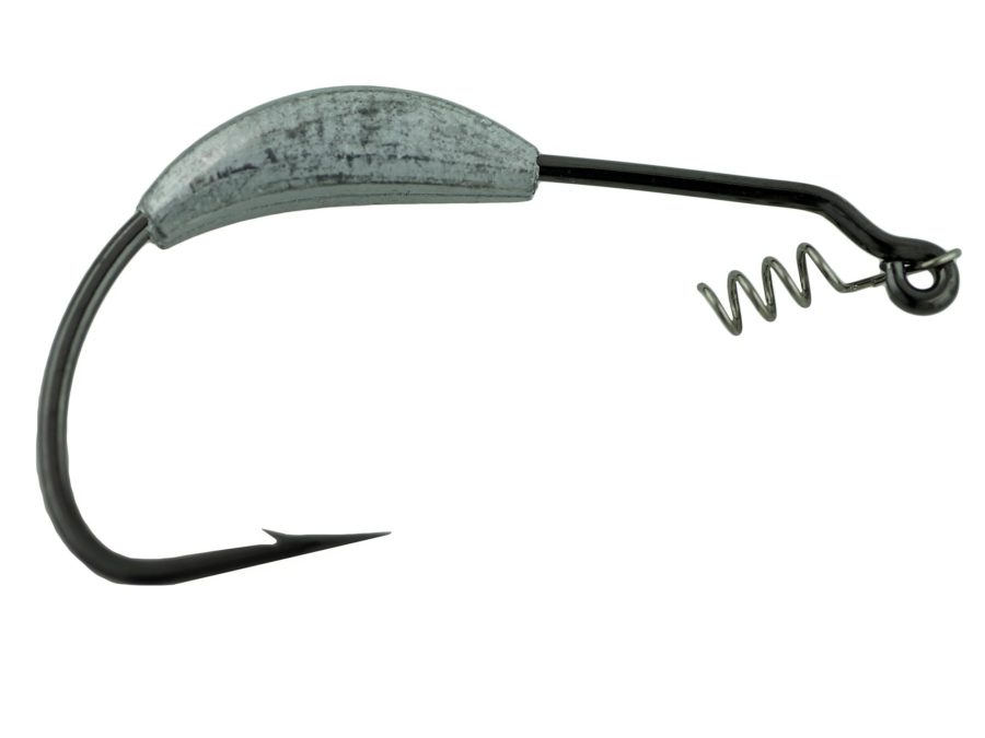 Worm Hook – Size 3-0, Superline, Weighted, Spring Lock, 1-16 oz, NS Nlack, Per 4