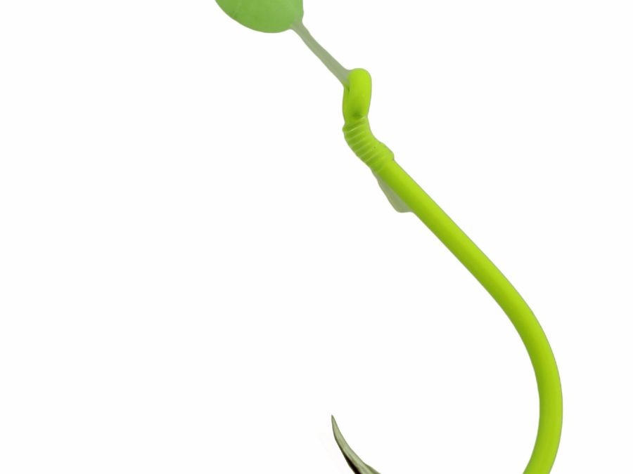 Walleye Snell with Glowbead Hook – Size 4, 8 Pound Line, Chartreuse, Per 5
