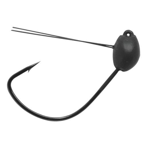 Jig Head Wacky Hook – Size 1-0, 1-8 oz, NS Black, Per 3