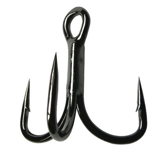 Treble Hook – Size 2, Extra Wide Gap, Short Shank, NS Black, Per 6
