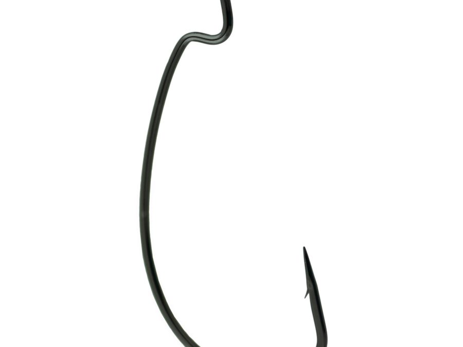 Worm Hook – Size 1-0, Offset Shank, EWG, NS Black, Per 6