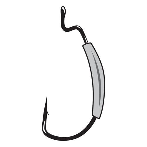 Worm Hook – Size 4-0, Superline, EWG, Weighted, 1-8 oz, NS Black, Per 5