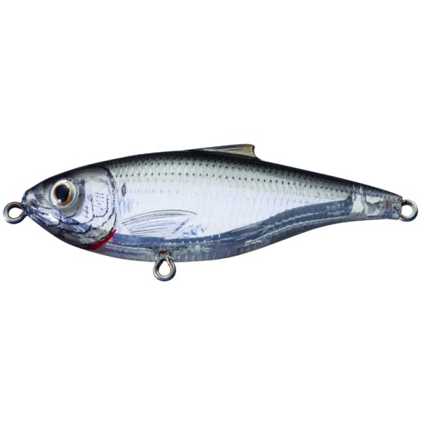 Scaled Sardine Twitchbait –  Saltwater, 3″, #6 Hook, 0′-1′ Depth,Ghost-Natural
