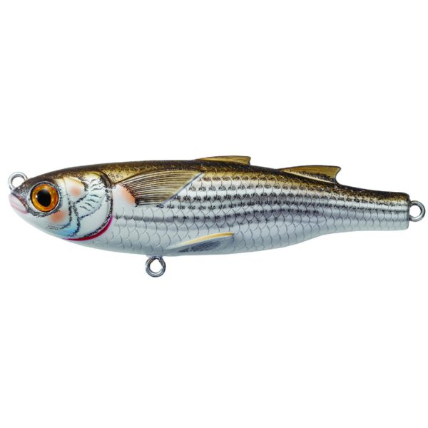 Mullet Twitchbait – Saltwater, 3 1-2″, #4 Hook, 0″-6″ Depth, Natural-Matte