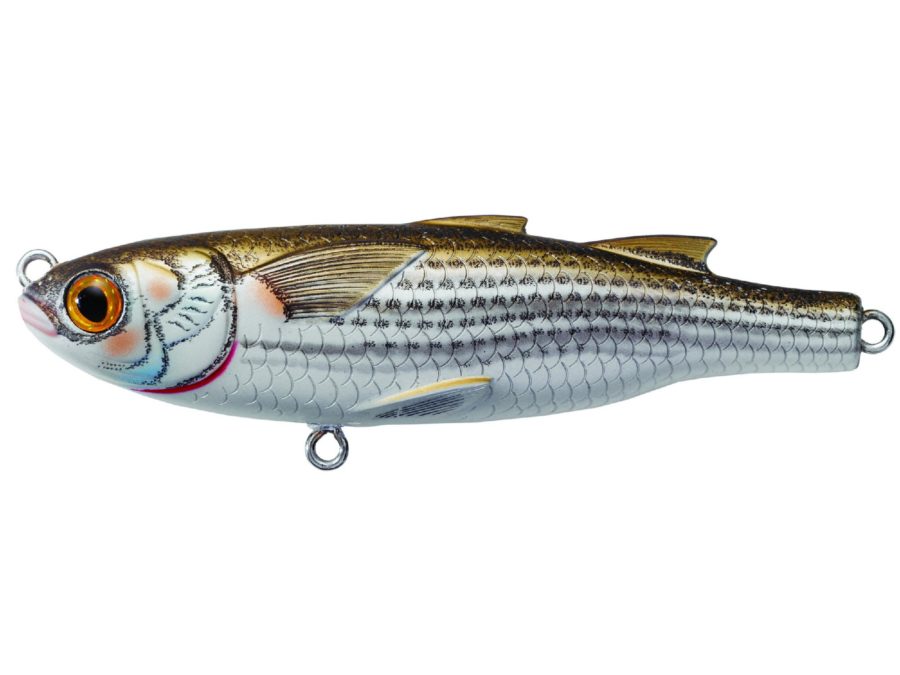Mullet Twitchbait – Saltwater, 3 1-2″, #4 Hook, 0″-6″ Depth, Natural-Matte