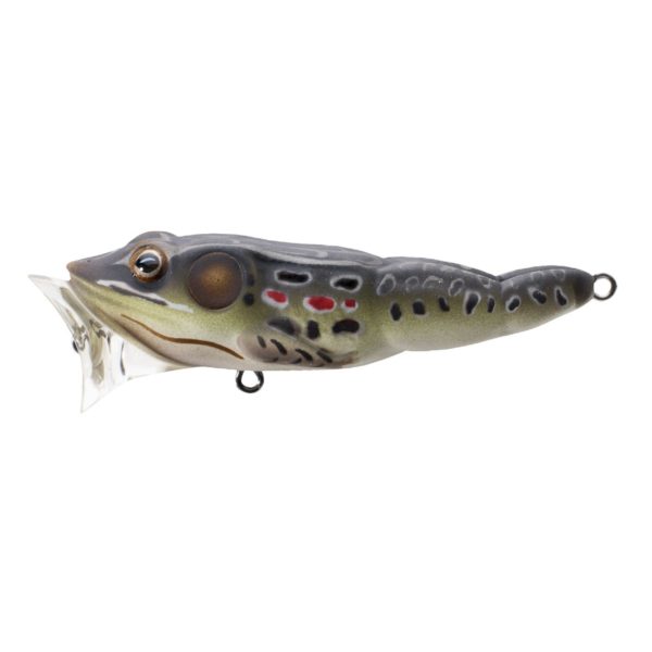 Frog Popper – Freshwater, 3″, #4 Hook, Topwater Depth, Brown-Black
