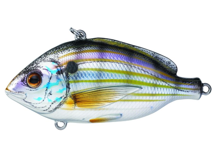 Pinfish Rattlebait – Saltwater, 3″, #2 Hook, Variable Depth, Natural-Metallic