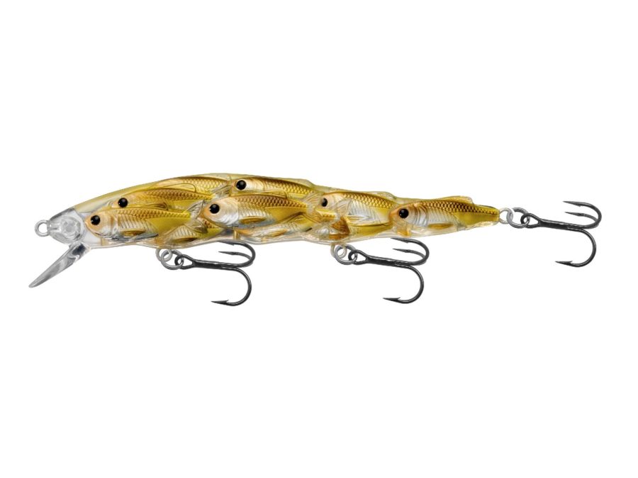 Yearling Baitball Jerkbait – Freshwater, 4 1-4″, #6 Hook, 4′-5′ Depth, Pearl-Olive Shad