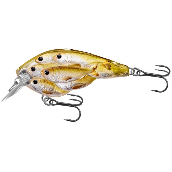 Yearling Baitball Squarebill – Freshwater, 2 3-8″, #4 Hook, 4′ Depth, Pearl-Olive Shad