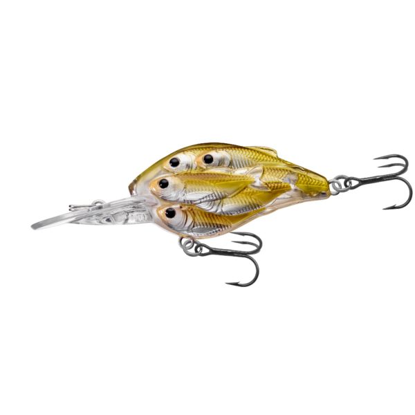 Yearling Baitball Crankbait – Freshwater, 2″, #6 Hook, 6′-7′ Depth, Pearl-Olive Shad