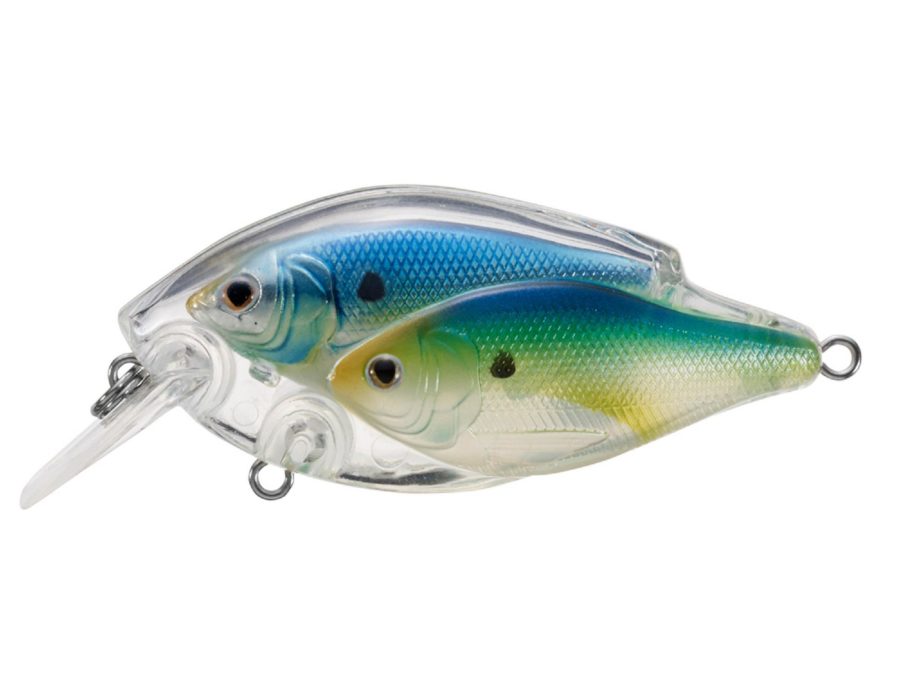 Threadfin Shad Baitball Squarebill – Freshwater, 2 3-8″, #6 Hook, 3′-4′ Depth, Pearl-Blue-Chartreuse