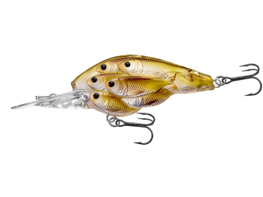 Yearling Baitball Crankbait – Freshwater, 2 3-8″, #4 Hook, 7′-8′ Depth, Pearl-Olive Shad