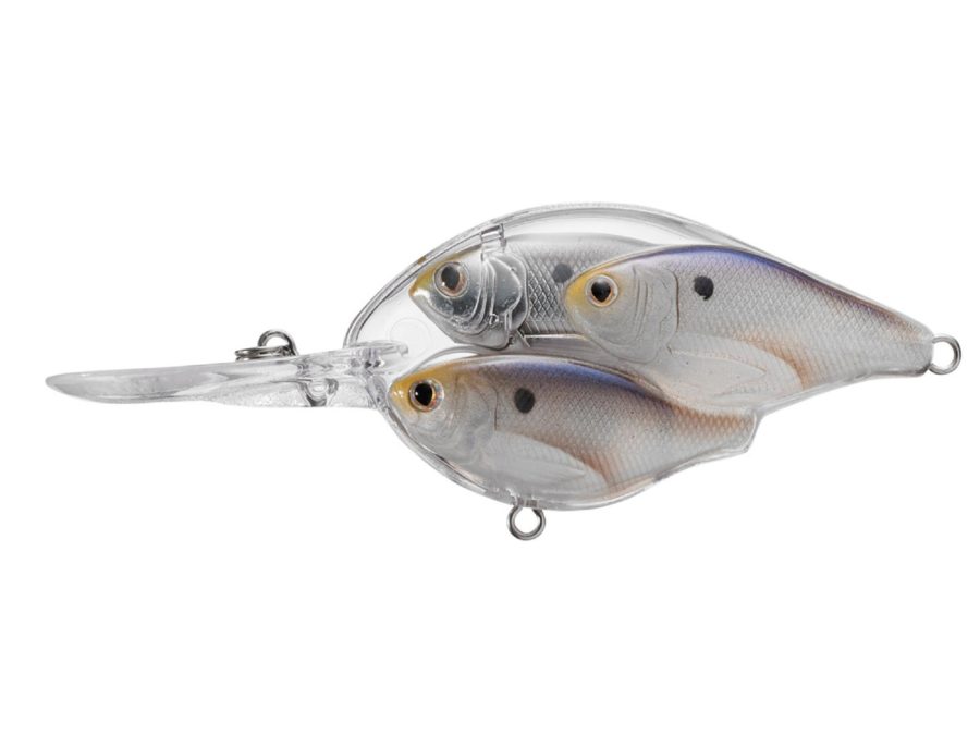 Threadfin Shad Baitball Crankbait – Freshwater, 2 1-2″, #6 Hook, 6′-8′ Depth, Pearl-Gray