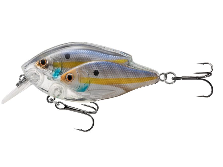 Threadfin Shad Baitball Squarebill – Freshwater, 2 3-8″, #6 Hook, 3′-4′ Depth, Pearl-Violet Shad