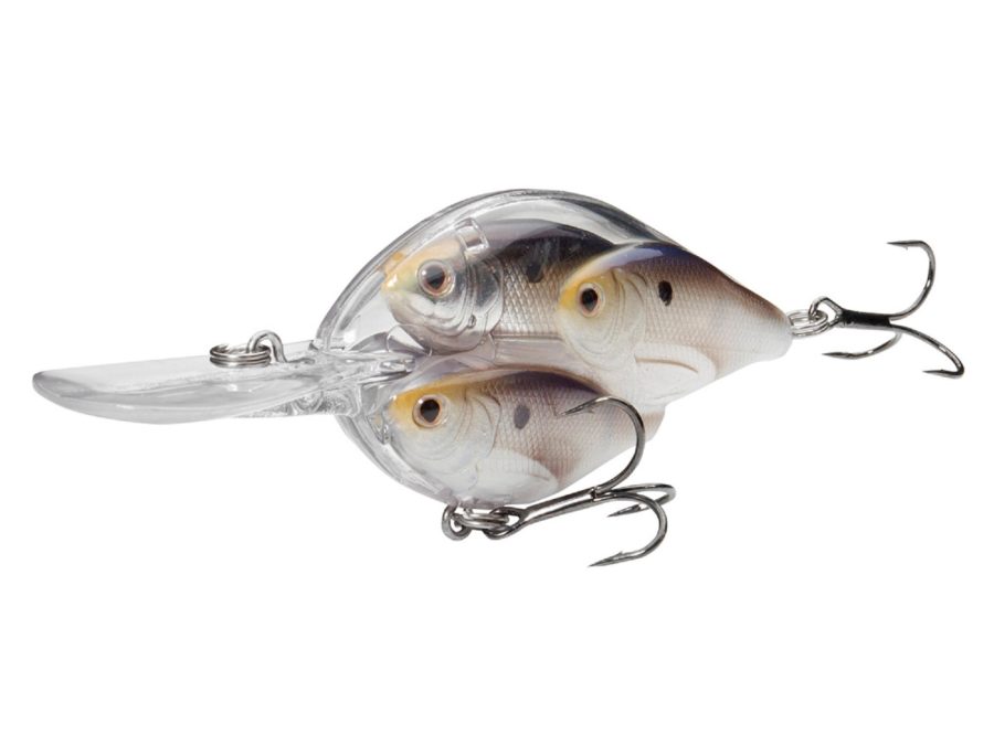 Threadfin Shad Baitball Crankbait – Freshwater, 2 1-2″, #6 Hook, 6′-8′ Depth, Pearl-Bronze