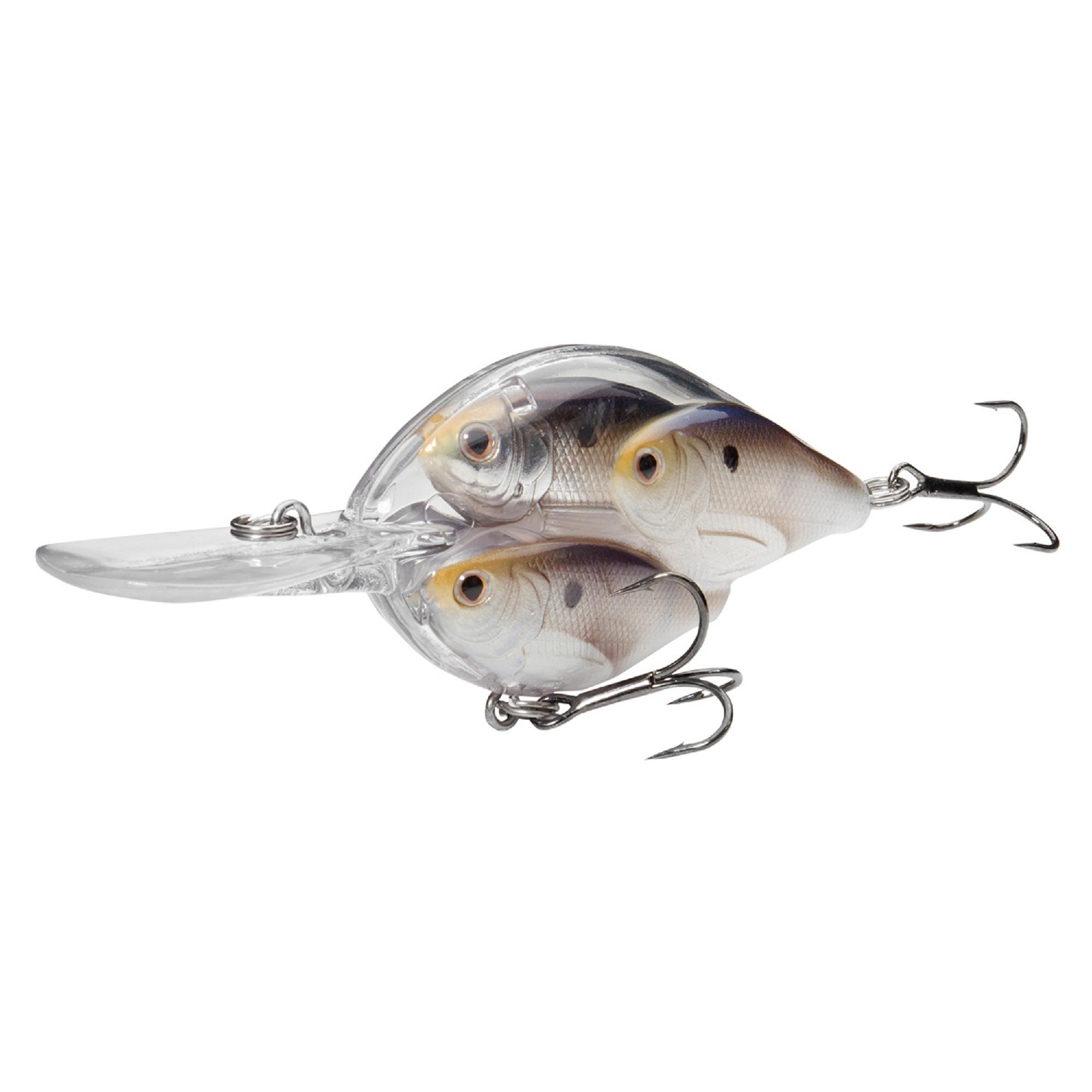 Threadfin Shad Baitball Crankbait Freshwater, 2 12″, 6 Hook, 6′8′ Depth, PearlBronze
