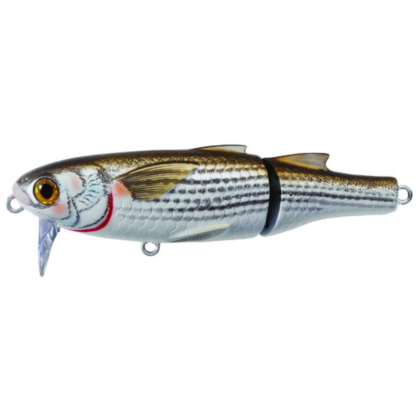 Mullet Wakebait – Saltwater, 4 1-2″, #1 Hook, 0′-1′ Depth, Natural-Matte