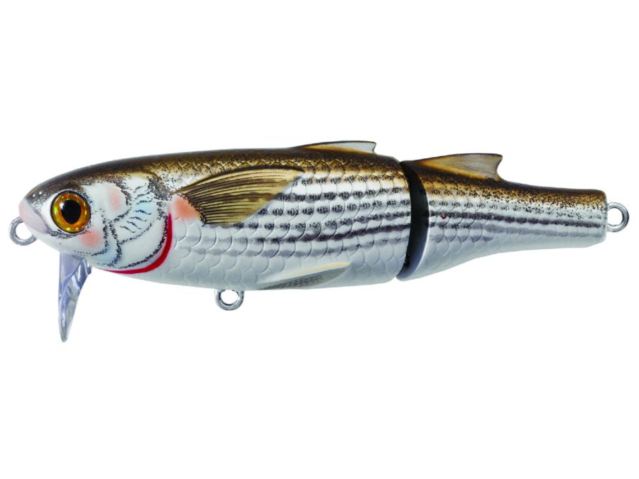 Mullet Wakebait – Saltwater, 4 1-2″, #1 Hook, 0′-1′ Depth, Natural-Matte