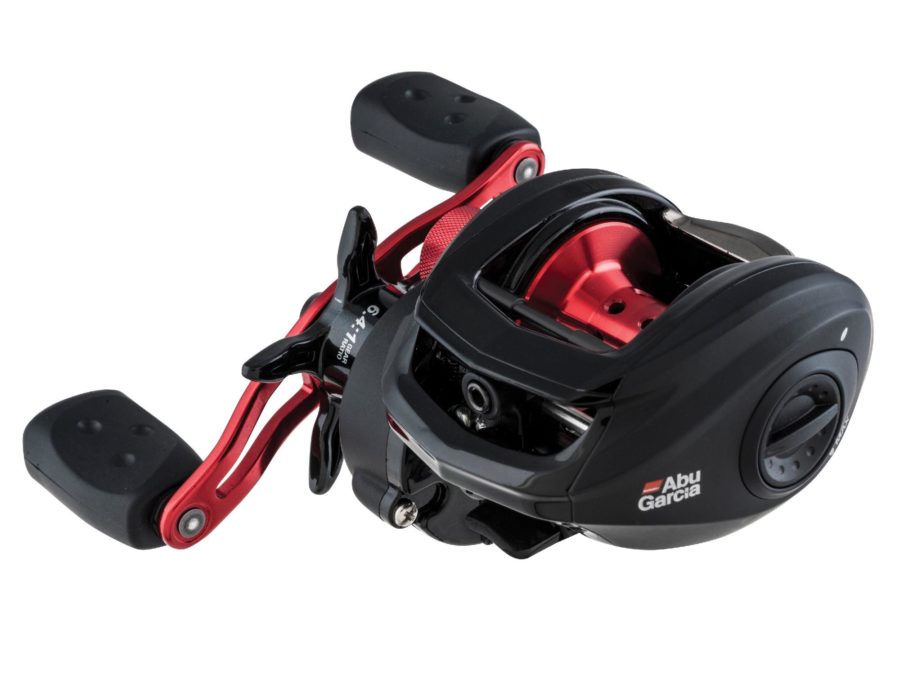 Black Max Low Profile Reel – 6.4:1 Gear Ratio, 5 Bearings, 26″ Retrieve Rate, 18lb Max Drag, RH, Clam Package