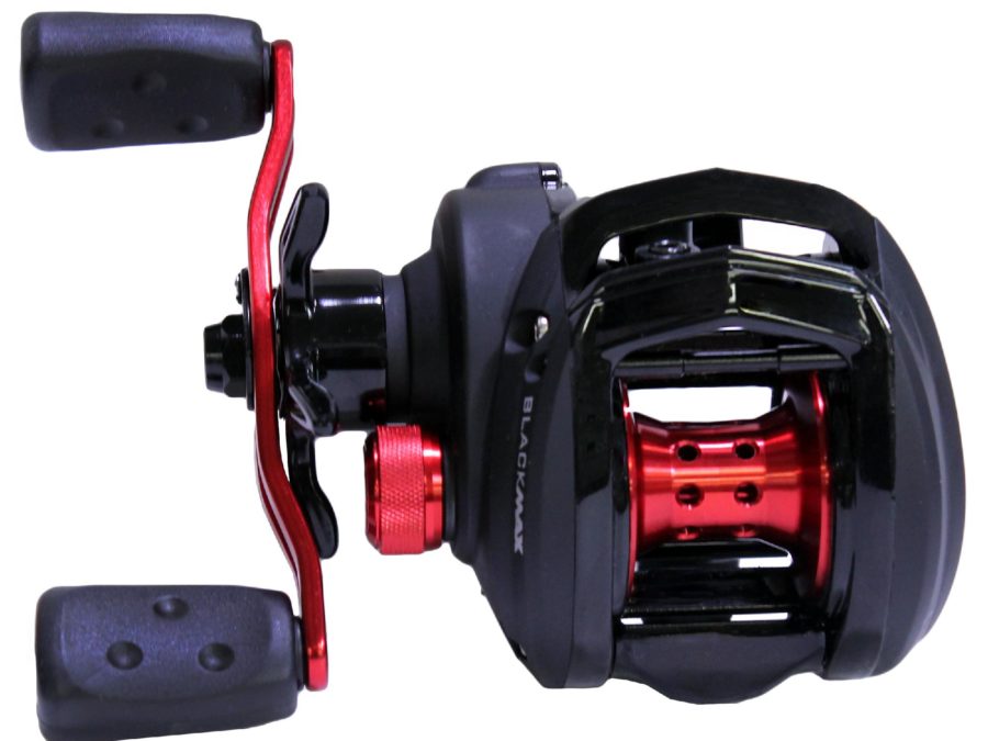 Black Max Low Profile Reel – 6.4:1 Gear Ratio, 5 Bearings, 26″ Retrieve Rate, 18lb Max Drag, LH, Clam Package