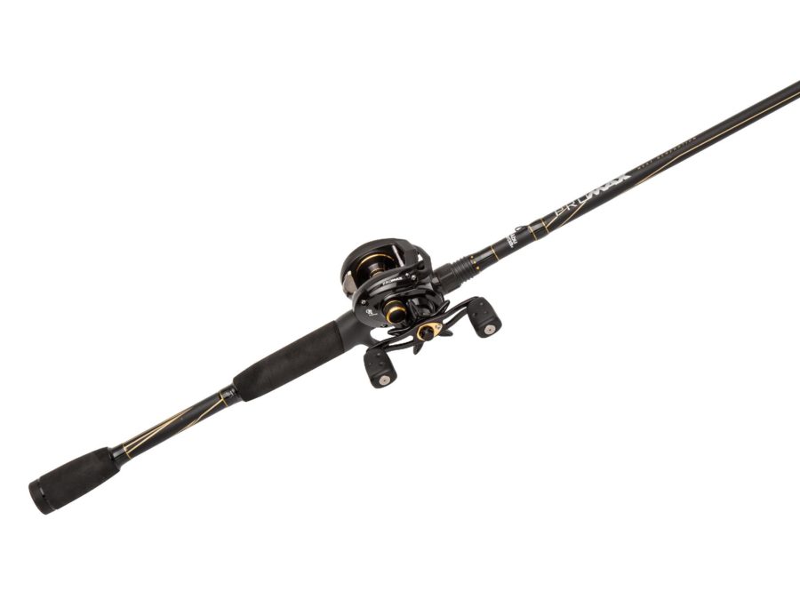 Pro Max Baitcast Low Profile Combo – 7.1:1 Gear Ratio. 8 Bearings, 7′ 1pc Rod, 10-20 lb Line Rate, Fast Action, RH