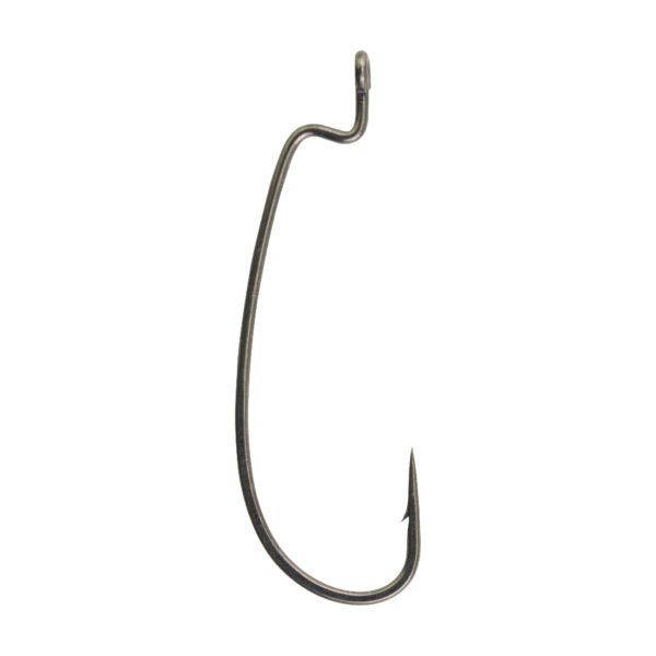 Fusion19 Hooks Offset Worm – Size 2-0, Smoke Satin, Per 7