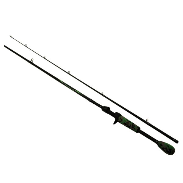 AMP Casting Rod – 6’6″ Length, 2pc Rod, 12-20 lb Line Rate, 3-8-1 oz Lure Rate, Medium-Heavy Power