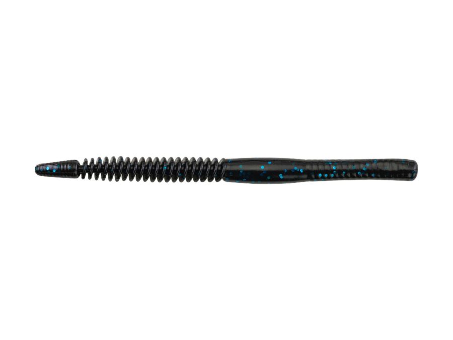 PowerBait Shaky Snake Soft Bait – 5″ Length, Black Blue Fleck, Per 8
