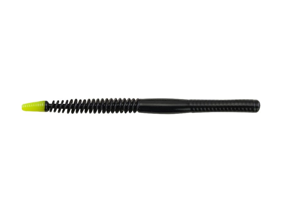 PowerBait Shaky Snake Soft Bait – 5″ Length, Black-Chartreuse, Per 8